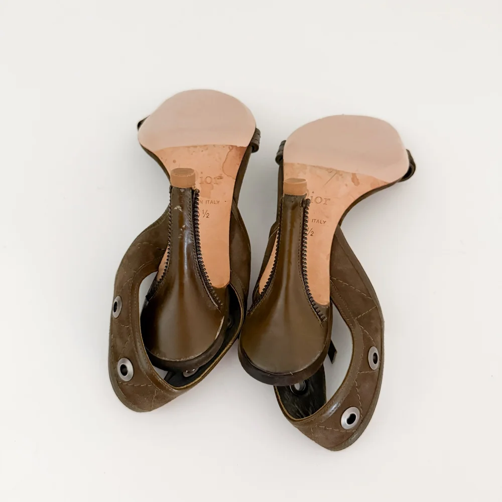Christian Dior by John Galliano Suede Sandal Heels (IT 35.5